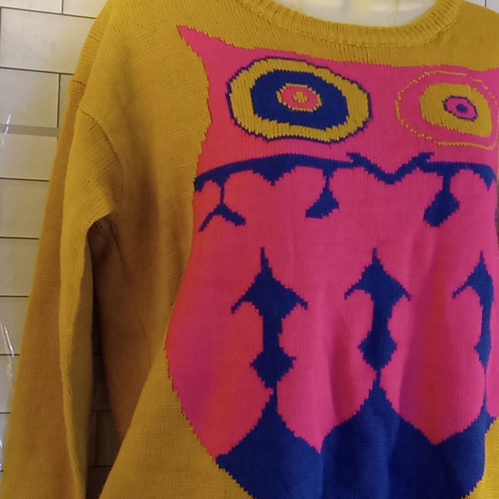 Vintage sweater  Owl knit vintage sweater size S/M